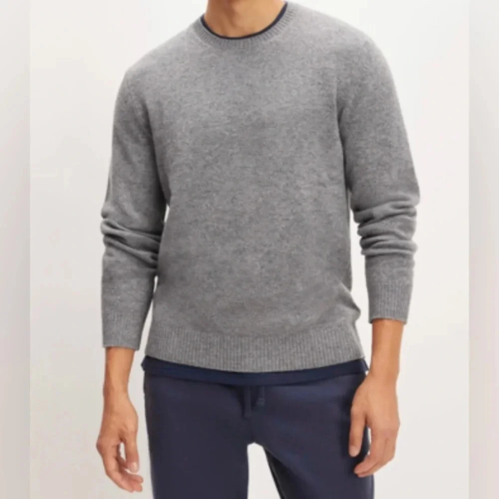 Everlane Sweater Men’s XXL Gray Wool Yak Crewneck Academia